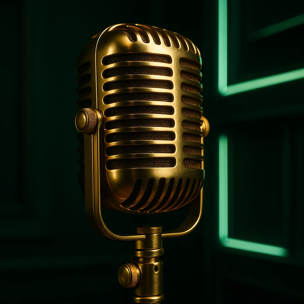 Vintage Gold Studio Microphone